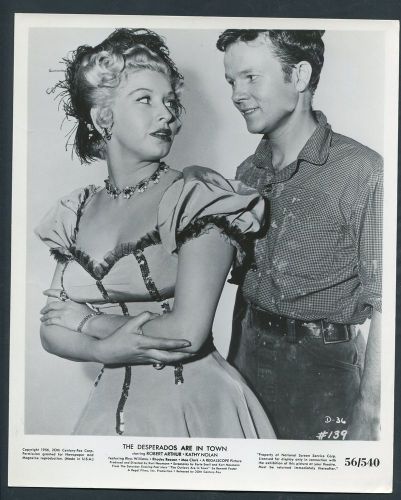 CAROL KELLY ROBERT ARTHUR in The Desperados Are In Town &#039;56 BLONDE WESTERN