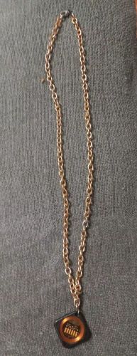 VINTAGE Q-Link Acrylic SRT-2 Pendant EMF Protection On Gold Plated Chain