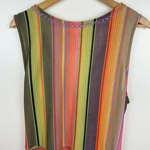 Nwt double d ranch desperado serape wrap dress size x-large striped colorful