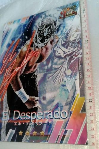 Metal boardjapan pro wrestling el desperado autograph print yes ek