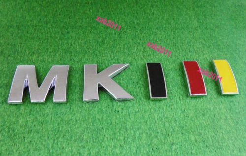 Car GERMAN FLAG COLORS MKIII MK3 for Golf Jetta Vento Trunk Emblem Badge Sticker