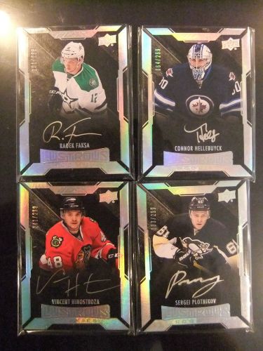 2015-16 ud black lustrous rookies vincent hinostroza auto autograph rc 241/299