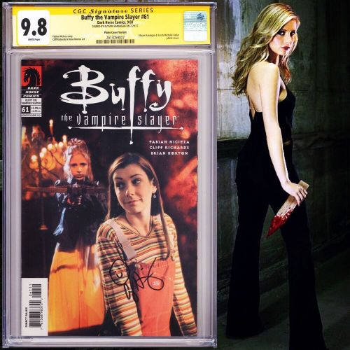 Cgc 9.8 ss buffy the vampire slayer #61 variant signed by alyson hannigan 2003