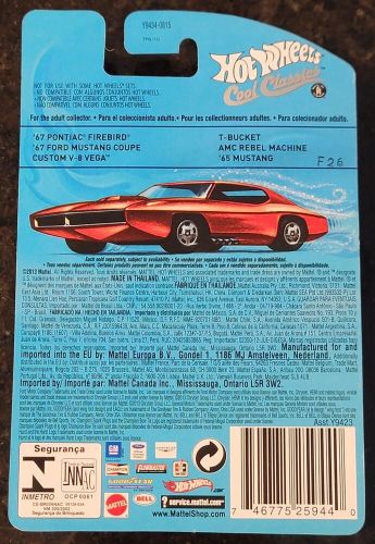 Hot Wheels Cool Classics (2013) ~ AMC REBEL MACHINE [11/30] ~ Spectrafrost