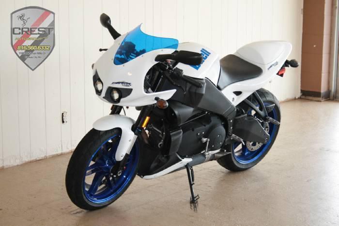 09 buell firebolt xb12r white/blue 990 miles!!! no reserve! clean! 1203cc