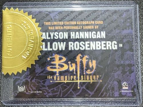 Alyson hannigan as willow autograph card rittenhouse ultimate collectors set s3