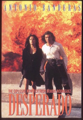 Modern FILM POSTER Postcard: DESPERADO (Antonio Banderas). Free UK Postage