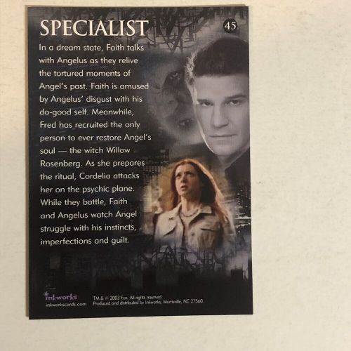 Angel Trading Card David Boreanaz #45 Alyson Hannigan