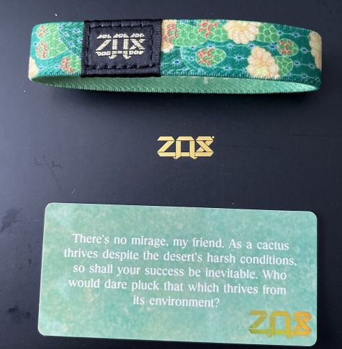 Zox wristband medium desperado green *series 4* *flowers* *cactus* gold #0028