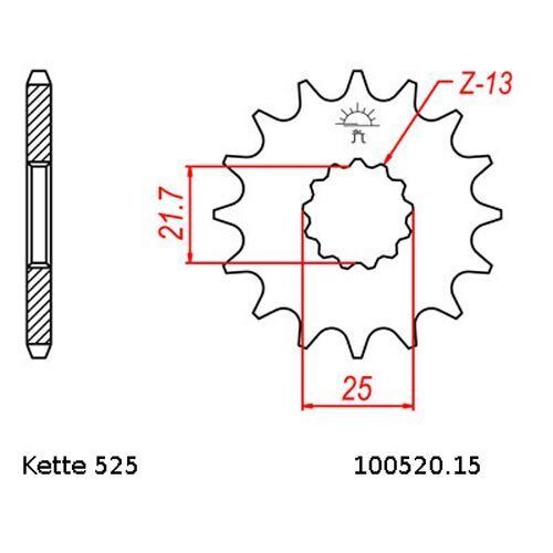 Chain set hyosung gt 650 04-13 chain did 525 vx 108 open 15/44-