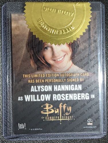 Buffy Ultimate Collector&#039;s Set 2 Autograph #AH2 Alyson Hannigan as Willow Card