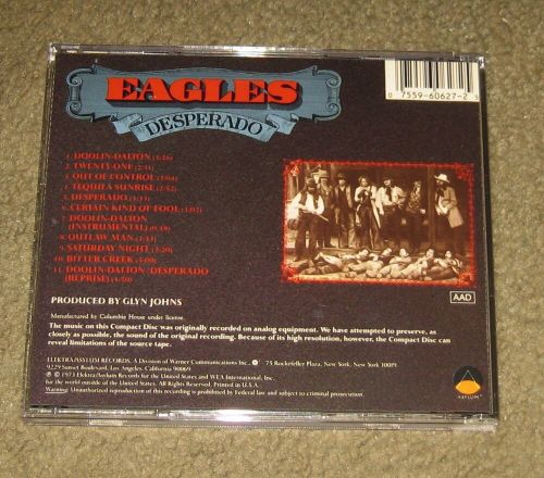 The Eagles - Desperado (CD, Asylum Records)