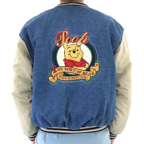 Classic 90s unisex winnie the pooh denim jacket