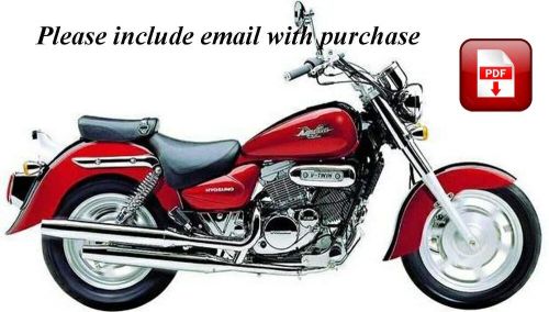 HYOSUNG GV250 AQUILA 2000 to 2005 WORKSHOP MANUAL - PDF Files