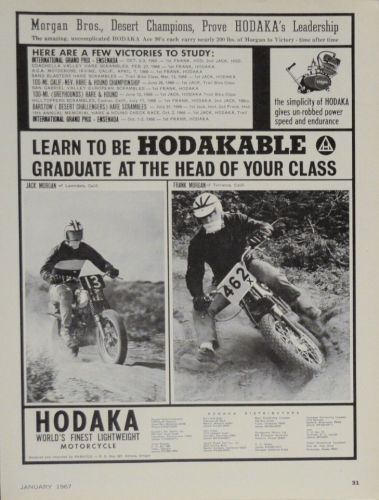 1967 Hodaka Ace 90 Original Motorcycle Print Ad