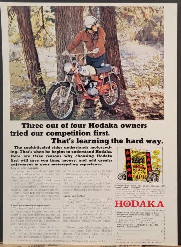 1971 Hodaka 100B 100 B Original Motorcycle Print Ad