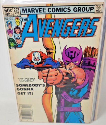 Avengers #223 marvel comics hannigan classic cover *1982* newsstand 5.5