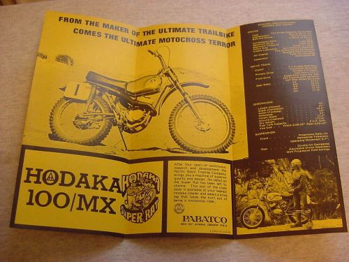 Hodaka Super Rat 100 MX Brochure &#034;Join The Rat Pack Racers&#034;