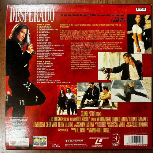 Desperado pal uk laserdisc 1995 action movie w/ antonio banderas