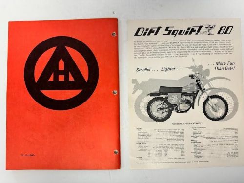 Vintage hodaka dirt squirt 80 owners manual parts list  original sales brochure