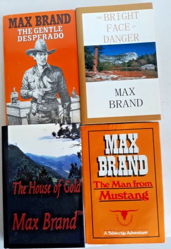 4 hardcover westerns max brand man from mustang house of gold gentle desperado