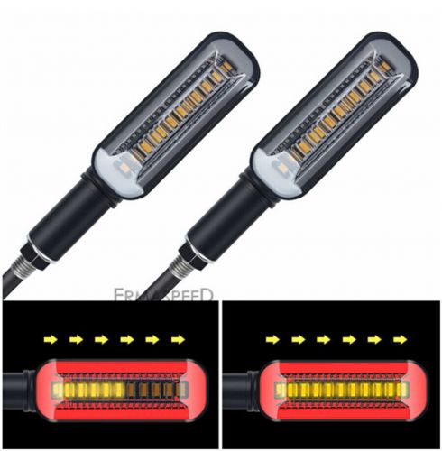 Universal motorcycle turn signals light tail lamp m10 brake 12v 10mm 4pcs led