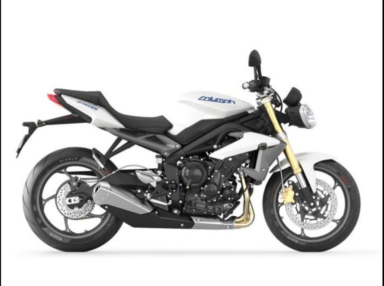 2013 triumph street triple abs - crystal white 