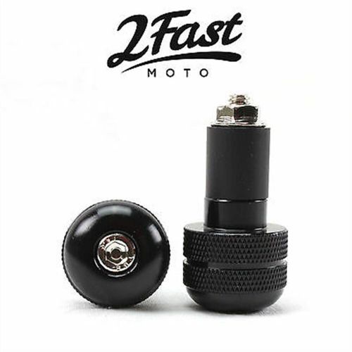 2FastMoto Aluminum Motorcycle 7/8&#034; Bar Ends Anti Vibration Pair - Black 23-96461