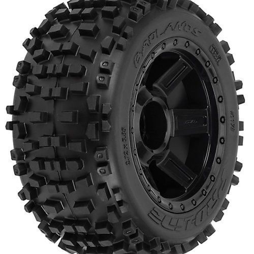 Proline 117811 badlands 3.8&#034; all terrain tire mounted on desperado black wheels