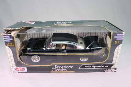 1958 LE803 MOTOR MAX AMERICAN CLASSICS 1/18 1:18 PLYMOUTH FURY BLACK-