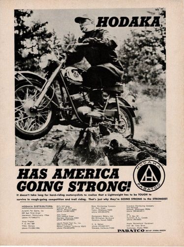 1966 Pabatco Hodaka Ace 90 Motorcycle Trail Riding Vintage Ad