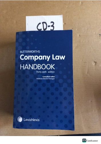 Butterworths Company Law Handbook 36th Ed By Brenda Hannigan 2022