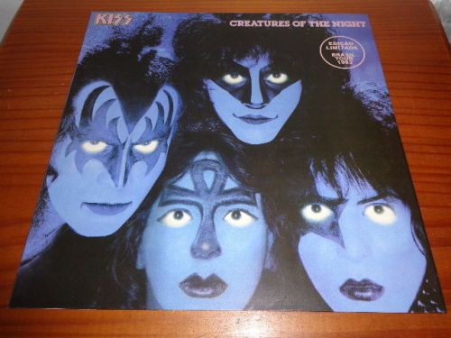 Kiss - lp creatures of the night - vinnie vincent on cover - insert - brazil