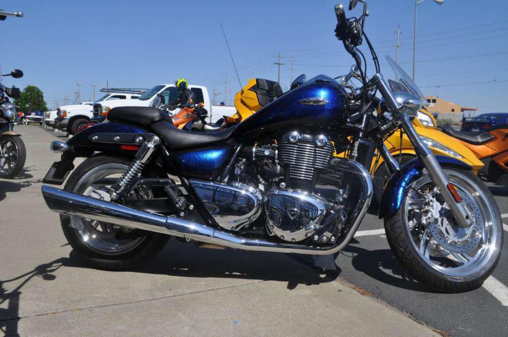 2013 triumph thunderbird abs - marble blue haze  cruiser 