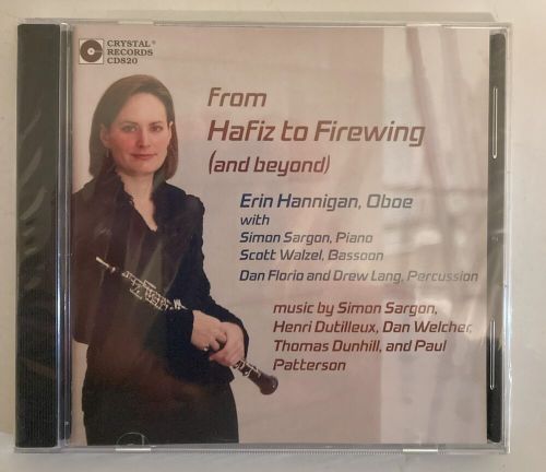 ERIN HANNIGAN: From Hafiz To Firewing (and Beyond) (CD, 2008) - Oboe - BRAND NEW