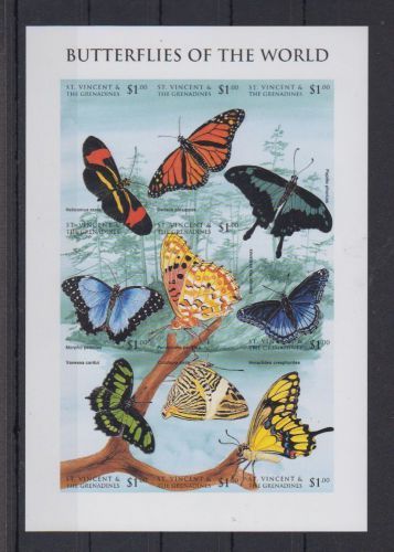 S40. st.vincent - mnh - nature - butterflies - imperf