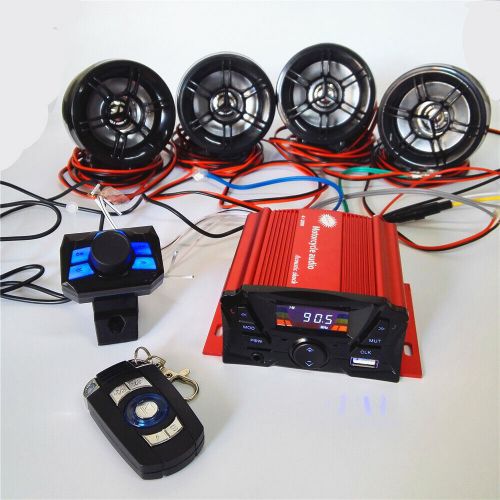 Atv-utv anti-theft speakers usb audio system stereo bluetooth motor remote