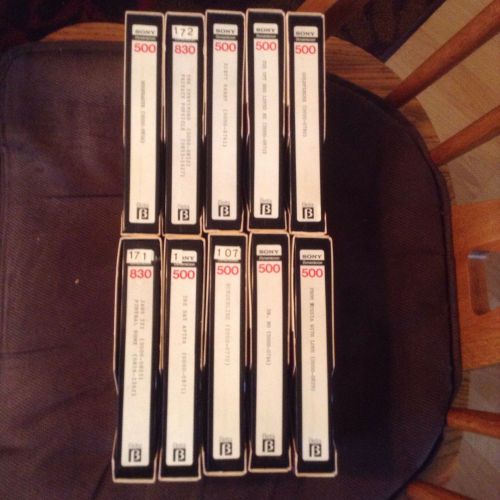 Lot Of 10 Used Sony Movie Beta Tapes Sold As Blanks Clean