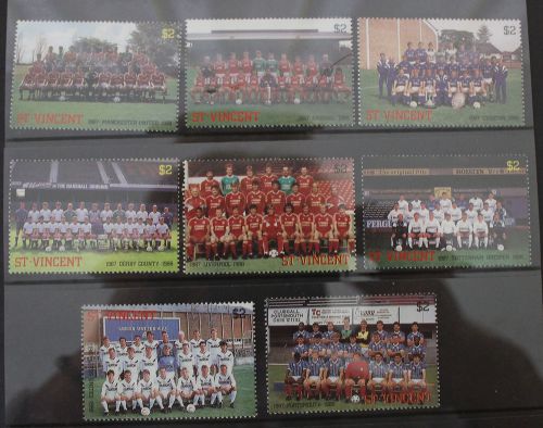 St Vincent 1987 English Football Teams MNH Set SG1090-1097