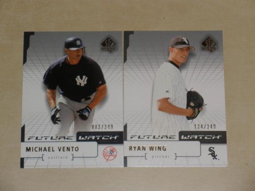 2 2004 upper deck sp authentic gold rookie rc future watch lot vento wing /249