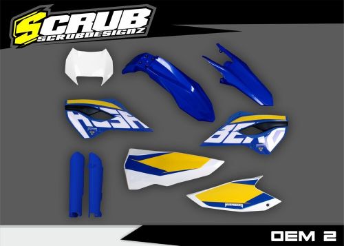 Husaberg FE TE 125 250 300 450 501 2013 2014 Plastics kit + graphics replica