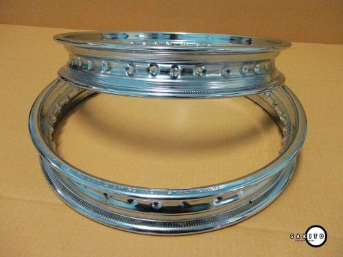 HODAKA COMBAT WOMBAT 125 MODEL # 95 Front &amp; Rear Steel Wheel Rim Set [sa3043]