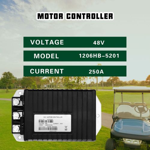 48V 250A DC Motor Controller for Curtis Cushman EZGO TXT Club Car 1206HB-5201