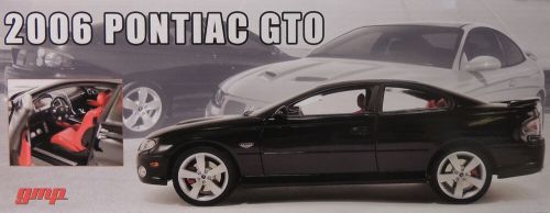 BLACK 2006 PONTIAC GTO GMP 1:18 SCALE DIECAST METAL MODEL CAR