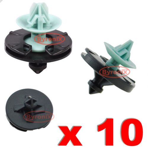 VW GOLF MK3 VENTO DOOR PANEL CARD TRIM CLIPS INTERIOR PLASTIC GREEN BLACK X 10