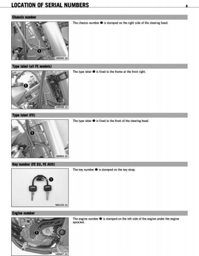 New husaberg fx fe 390 450 570 2010 repair service manual 3803006 en free s&amp;h