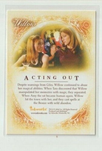 Buffy Women of Sunnydale Trading Card #16 Alyson Hannigan as Willow