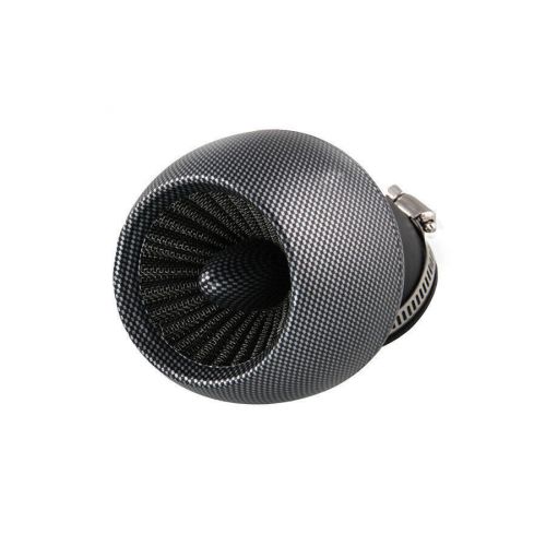 Straight Scooter Moped Air Filter Cleaner 1.1&#034;-1.9&#034; Clamp-on Carbon Fiber Look