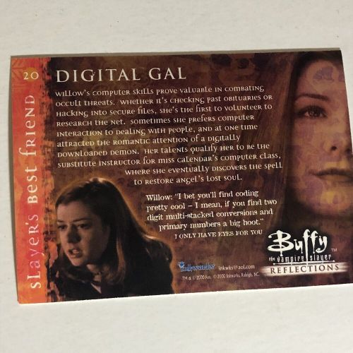 Buffy The Vampire Slayer Trading Card #20 Alyson Hannigan