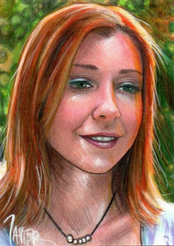 Buffy WILLOW Rosenberg ALYSON Hannigan BTVS SKETCH Card PRINT open edition 2